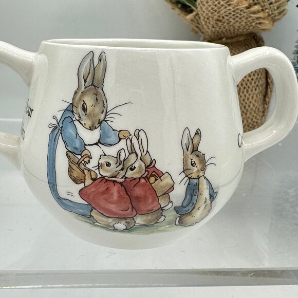 Wedgwood Peter Rabbit Beatrix Potter Child's Bowl and Cup England Vintage - Picture 7 of 11